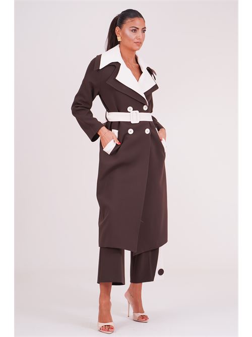 Cappotto doppio petto GM by Gai Mattiolo | GM4286MORO/BURRO